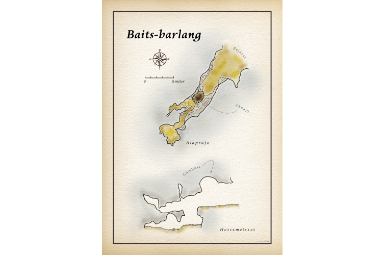 Baits-barlang térkép